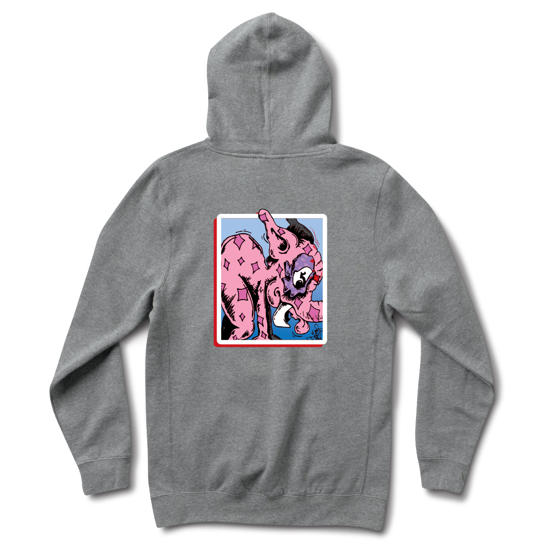 Thank You x Hijinx Pink Elephant Embroidered Hoodie